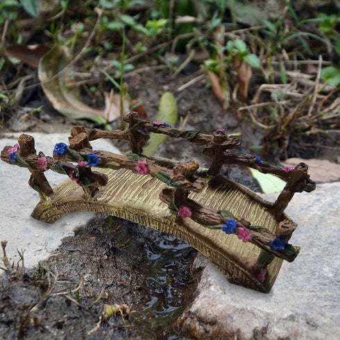 Miniature Garden Bridge Resin Craft Cute Fairy Bridge Little Artificial Bridge Micro Landscape Garden Bridge Fairy Garden Bridge for Dollhouse Orn...