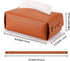 Rectangle Tissue Box Cover: Modern Decorative PU Leather Tissue Box Organizer Holder 9.84"X5.51"X3.86" for Bathroom Vanity Countertop & Night Stan...