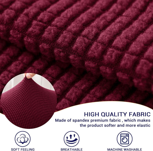 SUBRTEX Stretch Armrest Covers Spandex Arm Covers for Chairs Couch Sofa Armchair Slipcovers for Recliner Sofa with Twist Pins 2pcs (Wine)...