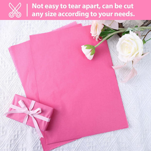 Koogel 330 Sheets Tissue Paper Bulk, Rose Red Tissue Paper Gift Wrapping Paper 14 x 10 Inch Craft Tissue Paper for Wedding Birthday DIY Project...