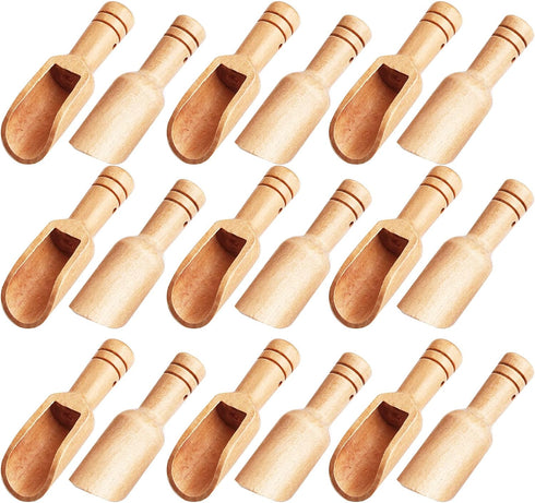 Arroyner 30 PCS Mini Wooden Spoon Mini Bamboo Spoons Small Bath Salt Spoon Small Spice Spoons for Sugar Scrubs, Spices, Bath Salts, Cooking...