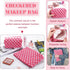 2Pcs Checkered Makeup Bag for Women Large Cosmetic Bag Set Travel Toiletry Bag Makeup Pouch Bag for Purse Pink Zipper Storage Bag Organizer Cute S...