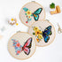 Santune 3 Pack Embroidery Kit for Beginners Adults Cross Stitch Kits for Beginners Hand Embroidery with Butterfly Patterns and Instructions DIY Ki...