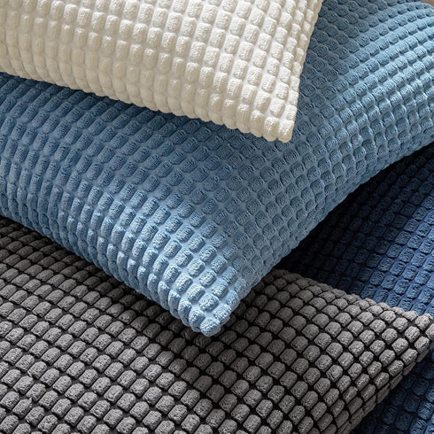 MIULEE Pack of 2 Pillow Covers 18x18 Inch Granules Soft Corduroy Decorative Throw Pillow Covers for Couch Cushion Sofa Bedroom Living Room, Grey...