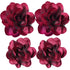 Women's Brooches 4pcs Rose Flower Hair Clip Flamenco Dancer Pin up Mexican Hair Flowers Clips Hairpin Brooch Tea Party Hats Headpieces (burgundy)...
