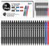 feela 52 Pack Retractable Black Ink Gel Pens, Premium Medium Point Rollerball Pens for School Smooth Writing with Comfort Grip(19 Black with 27 Re...