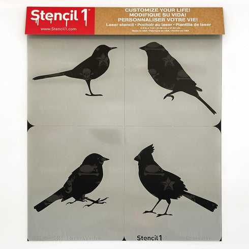 Stencil1 Bird Silhouettes Stencil Reusable Friendly DIY Stencil for Painting, Baking, Crafts, Wall, Furniture Paint - Decor on Walls Fabric & Furn...