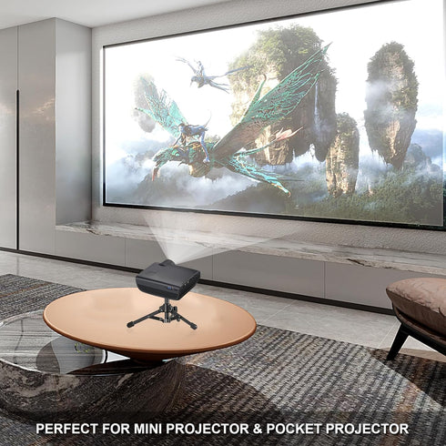 Mini Projector Stand, Table Top Mini Projector Tripod Stand with Tilt Angle Adjustable Small Tripod for Projector Mini, Cameras, DSLR, Smartphones...
