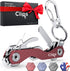 Smart Compact Key Organizer Keychain - Made of Carbon Fiber & Stainless Steel- Pocket key Chain Organizer Up to 28 Keys- Lightweight, Strong Inclu...