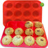 2PCS Thicken-12 Cup Silicone Muffin Pan - Cupcake Baking Pan Great for Making Muffin Cakes, Tart, Bread -Non - Stick Silicone Mold/Dishwasher - Mi...