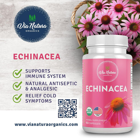 Echinacea Supplement | Natural & Organic | 60 Capsules...