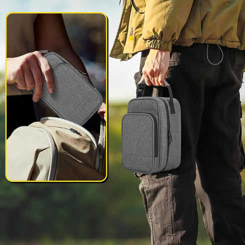 BAFASO Power Bank Case Compatible with Anker 548 Power Bank, Power Bank Bag with Cable Storage Pockets, Gray......