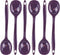 Reston Lloyd Cooking Spoon for Serving, Basting, Mixing, Heat Resistant, BPA Free Melamine 11 inch Utensil with Ergonomic Handle, Set of 6, Plum...