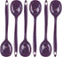 Reston Lloyd Cooking Spoon for Serving, Basting, Mixing, Heat Resistant, BPA Free Melamine 11 inch Utensil with Ergonomic Handle, Set of 6, Plum...