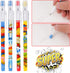 Kolewo4ever 48 Pcs Hero Pencils Translucent Pencil Multipoint Non- Sharpening Stackable Pencils Pop Up Plastic Pencils Pow! Snap! Wham! Bang! Penc...