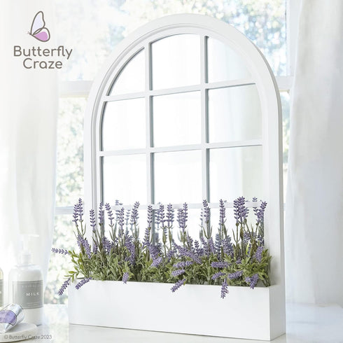 Butterfly Craze Lifelike Artificial Lavender Plants - Perfect for Crafting, Home Decor, and Weddings, Pair with Fake/Dried Flowers Like Purple Ros...
