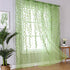 Green Sheer Curtains 108 Inches Long for Living Room, Vine Leaf Patterned Curtains 2 Panels Green Bedroom Curtain Sheers Voile Transparent Window ...