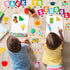 JUNEBRUSHS 56Pcs Classroom Bulletin Board Decorations Set, BACK to SCHOOL Cutouts with Border Trims for School Classroom Door Home Wall Decoration...