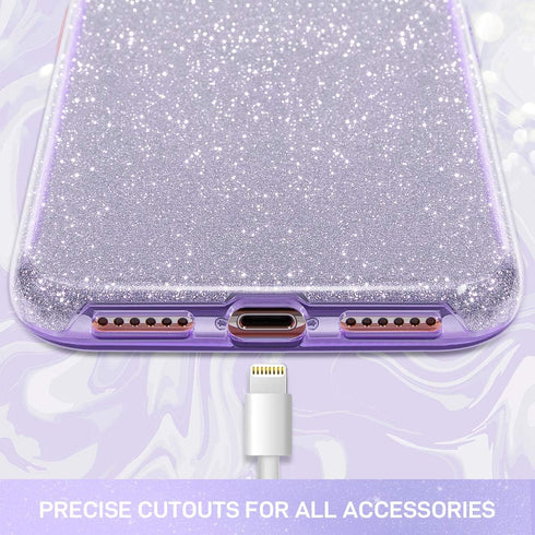 MILPROX Case Compatible for iPhone 11, Bling Sparkly Glitter Luxury Shiny Sparker Shell, Protective 3 Layer Hybrid Anti-Slick Slim Soft Cover for ...