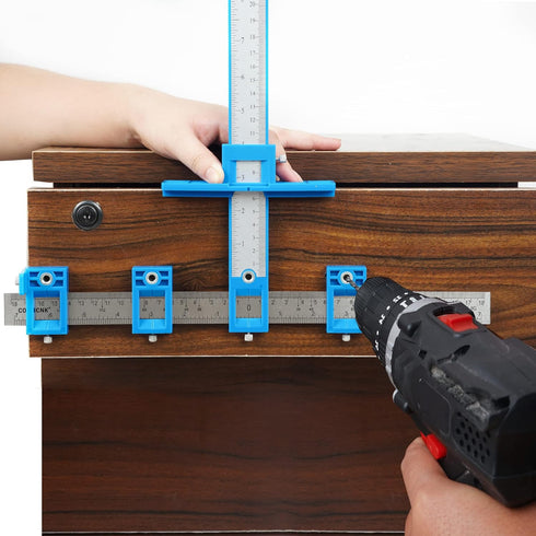 Cabinet Hardware Jig, Cabinet Hardware Template Tool-Adjustable Drill Guide for Fast and Accurate Installation of Door and Drawer Front Knobs, Pul...