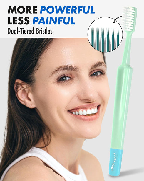 Premium Soft Toothbrush | Gentle Cleaning Soft Toothbrushes for Adults & Kids w/Microfiber Bristles | Multilayered Bristles Travel Toothbrush Set ...