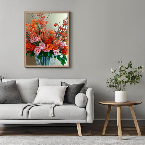 Posterizer 1 pcs-beautiful floral arrangement-flowers-Valentine's day inspired-Floral Botanical Romantic Art-Gift for Couples boyfriend girlfriend...