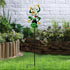 Solar Rain Gauge Outdoor, Metal Frog Shape, 6 inchs Glass Tube, with 2 Feet Stake, Decorative for Yards, Garden, Lawn...