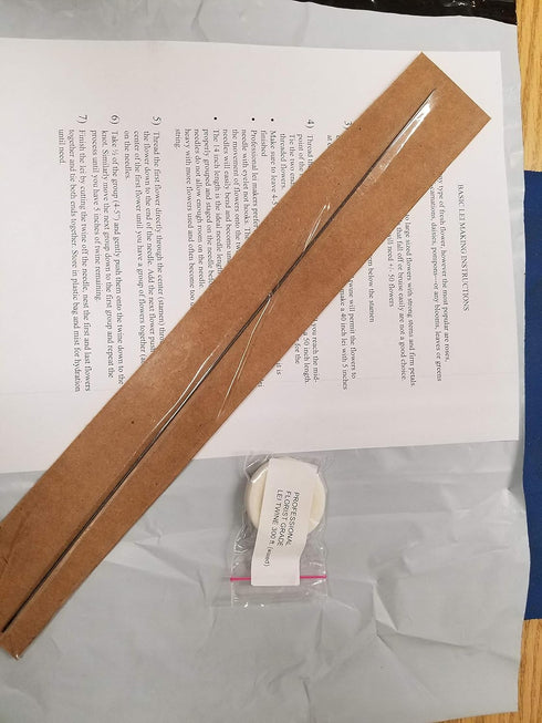 SFC Lei Needle Kit - Brown, 14 Inch Steel with Eyelet, No Hook, Includes 150 Ft. Lei Twine & Instructions...