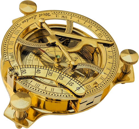 Sundial Compass Solid Brass Sun Dial...
