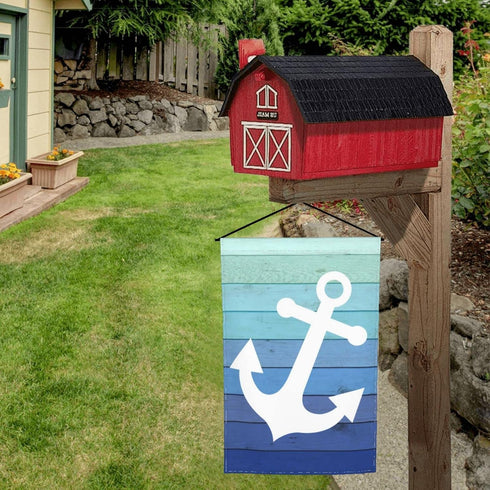 Nautical Funny Anchor Flag Double Sided Garden Flag 12×18in Inch House Flag Decorations For Outside Yard Home Holiday...