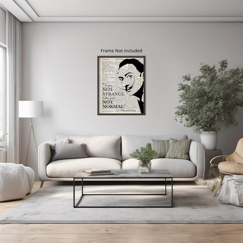 Posterizer 1 pcs-I Am Just Not Normal-Salvador Dali quote-Quotes and Poems-Famous Figures Art Collection-Gift for Art Lovers-Decor for Home & Offi...
