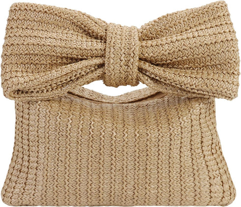 Ovida Women Bow Straw Clutch Purse Summer Straw Woven Clutch Bag Handbag for Beach Vacation Party Wedding 2024...