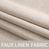 MIULEE 100% Blackout Linen Textured Curtains for Bedroom Solid Thermal Insulated Natural Beige Grommet Room Darkening Curtains & Drapes Luxury Dec...