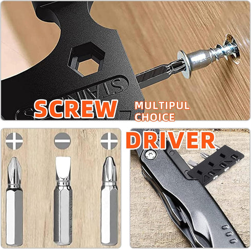 Camping Essentials Multitool Hammer Adjustable Wrench - TGGAML 14 in 1 Survival Gear Pliers Saw Bottle Can Opener Screwdriver Gift for Father Him ...