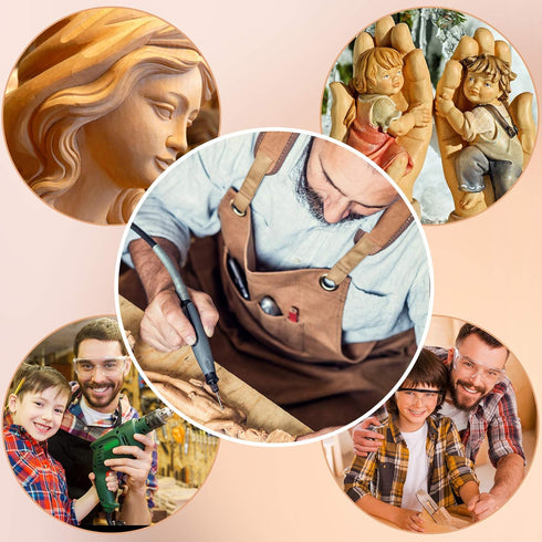 Honoson 20-Piece Wood Carving Tools Set - Includes HSS Engraving Drill Accessories & HSS Carbide Wood Milling Burrs - Universal Fitment for Rotary...