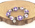 Linpeng Purple Glass Beads Polka Dots Bracelet, One Size...