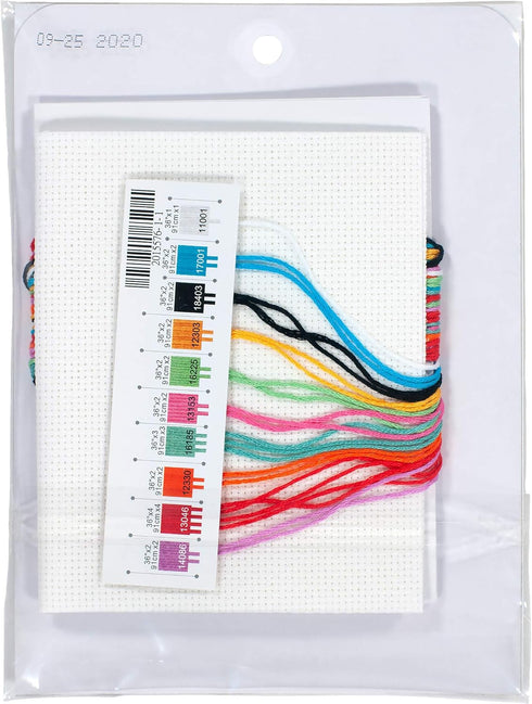 DIMENSIONS Follow Your Rainbow Counted Cross Stitch Kit, Multi-Color...