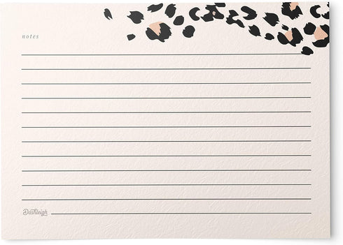 50 Gold Foil Cheetah Print Recipe Cards from Dashleigh, 4x6 inches, Double-Sided...