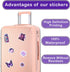 50 Pcs Kawaii Stickers for Kids Teens Girls Decoration Water Bottles Laptop Suitcases Bag Tablets Cute Vsco Aesthetic Vinyl Waterproof Purple Stic...