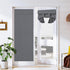 Easy-Going French Door Curtains, Thermal Insulated Privacy Blackout Door Window Tie up Curtains for Entryway Front Door, 1 Panel, 26x68 inch, Gray...