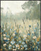 Posterizer 1 pcs-tranquil meadow scene-field of flowers in oil painting style 6-Landscape & Nature Art-Floral & Botanical Art-Decor for Home & Off...