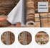 WENMER 17.71" x 78.7" Brown Wood Peel and Stick Wallpaper Shiplap Self Adhesive Wallpaper Wood Plank Wallpaper for Cabinet Countertop Shelf Drawer...