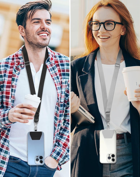 SHANSHUI Phone Lanyard, 2 Pack Phone Lanyard Strap 2X Durable Tether Tab Universal Nylon Phone Neck Phone Charm Crossbody Lanyard for Cell Phone F...