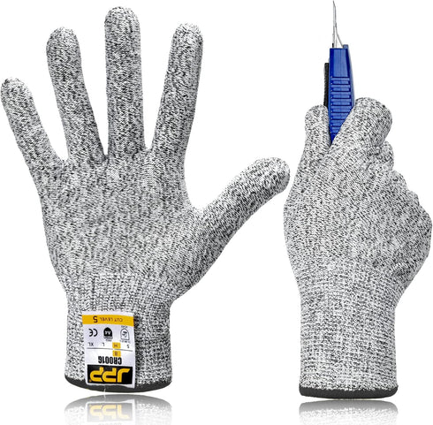 JPP Premium Cut Resistant Gloves, Cutting Proof CE Level 5 Protection, Food Grade Safe, Ambidextrous, 3D-Comfort Fit, Machine Washable, Dexterity,...