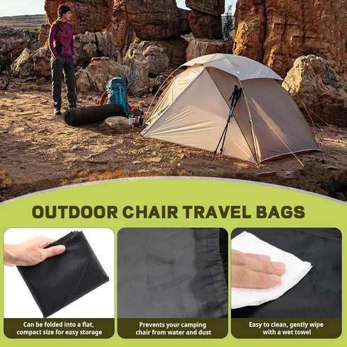 Camping Chair Replacement Bag for Coleman Portable Folding Chair Carry Bag with Shoulder Strap, Protective Carrying Chair Bag for Travel Outdoor C...
