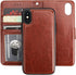 Bocasal for iPhone Xs/X Wallet Case with Card Holder PU Leather Magnetic Detachable Kickstand Shockproof Wrist Strap Removable Flip Cover for iPho...
