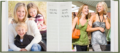 Pioneer 100 Pocket Fabric Frame Cover Photo Album, Herbal Green...