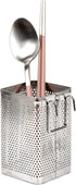 LENITH Kitchen Utensil Chopsticks Perforated Holder with Hooks - Stainless Steel Storage for Organizer Dishwasher Safe (Small Square)...
