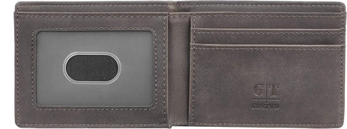 Gostwo Mens Slim Minimalist Front Pocket Wallet Genuine Leather ID Window Card Case RFID Blocking...