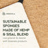 Greenzla Natural Kitchen Sponges 12 Pack - Plant-Based Biodegradable Sisal Hemp Dish Sponge - Eco-friendly, Zero-Odor, Non-Scratch Scouring Pad fo...